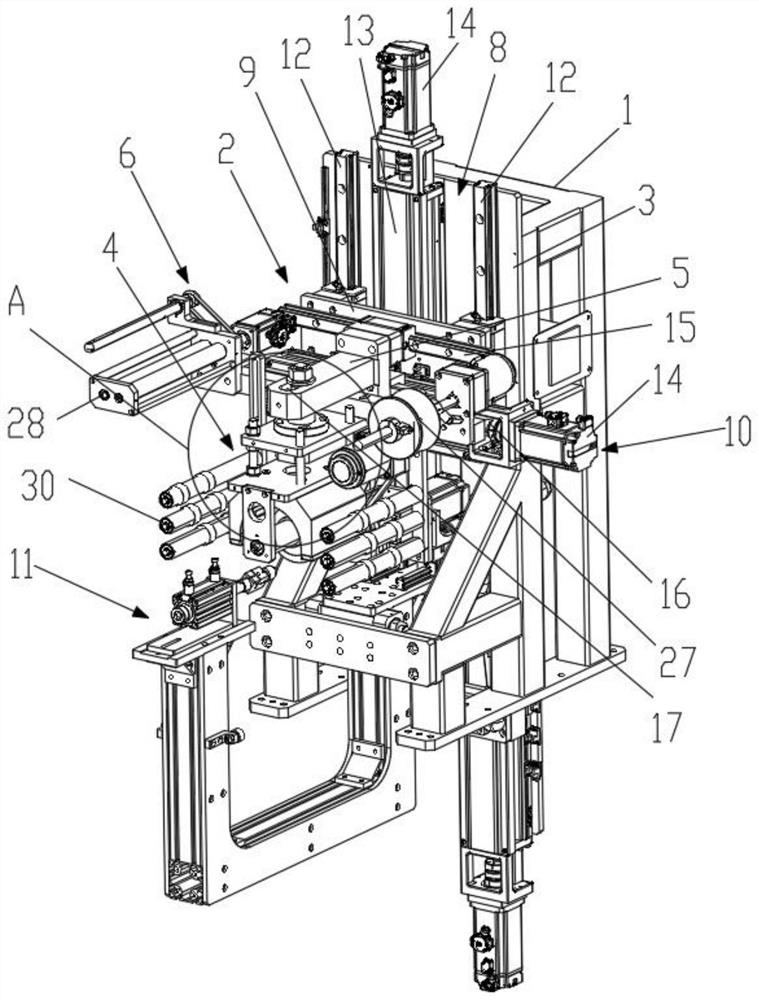 Gold stamping device for glass bottle