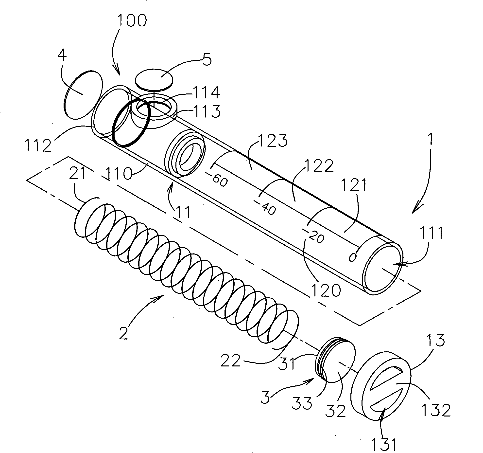 Negative-pressure inspiratory pressure measuring device and inspiratory pressure measuring method thereof