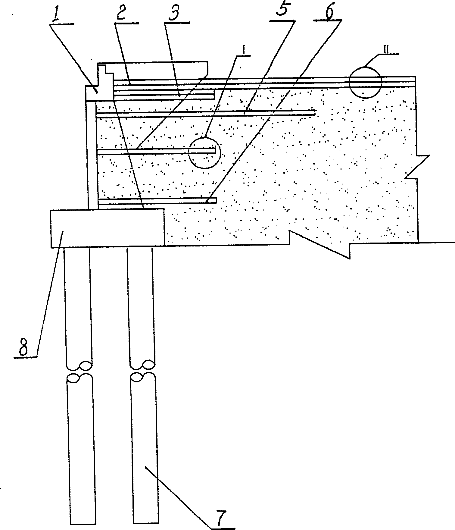 Highway bridge abutment wedge flexible attachment strap