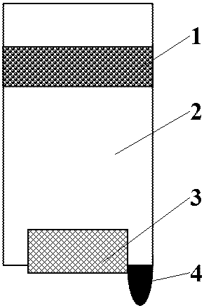 A composite material acoustic detection sensor and detection method