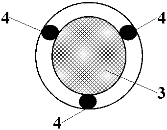 A composite material acoustic detection sensor and detection method