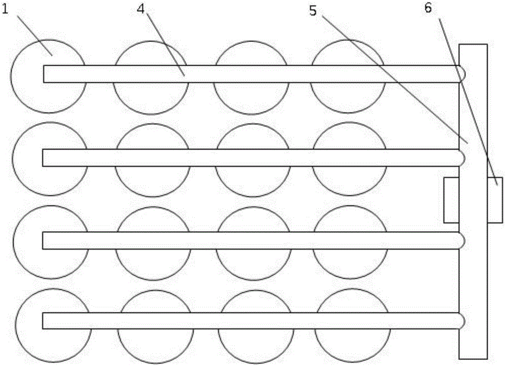 High-power array low-concentration gas pulse combustion method and device