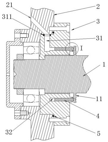 End shaft sealing structure of compressor