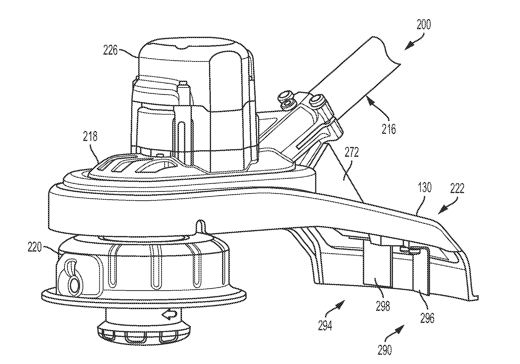 String trimmer with adjustable guard assembly