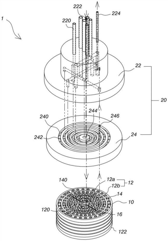 Multi-flow-channel gas ejector with tandem cooling chambers