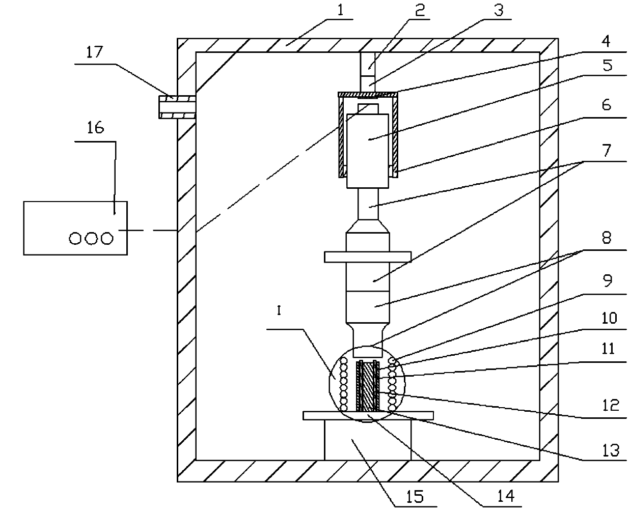 Contamination-free and high-efficient device for thinning titanium aluminum alloy