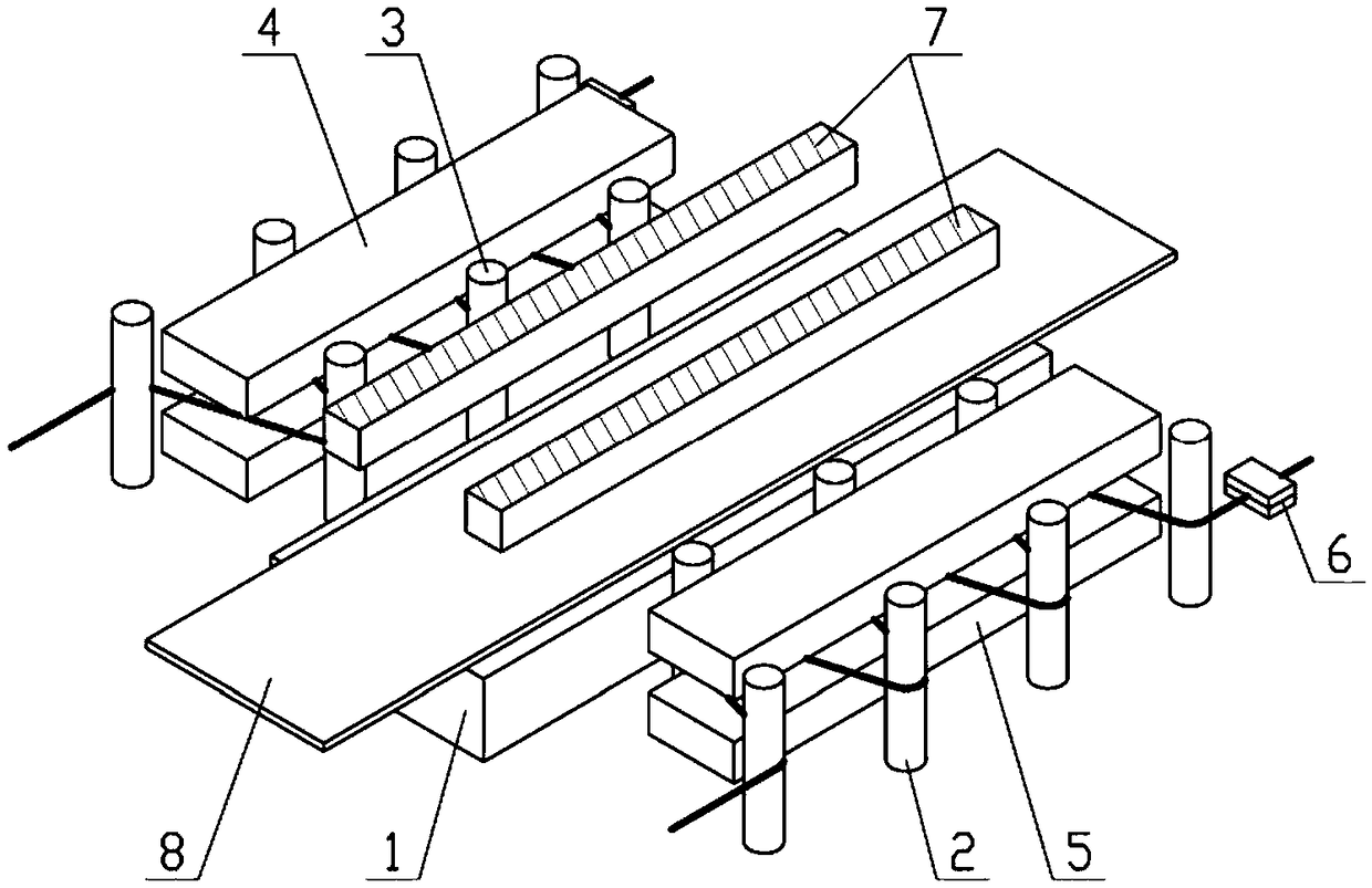 Automatic manufacturing device for disposable medical mask is disclosed