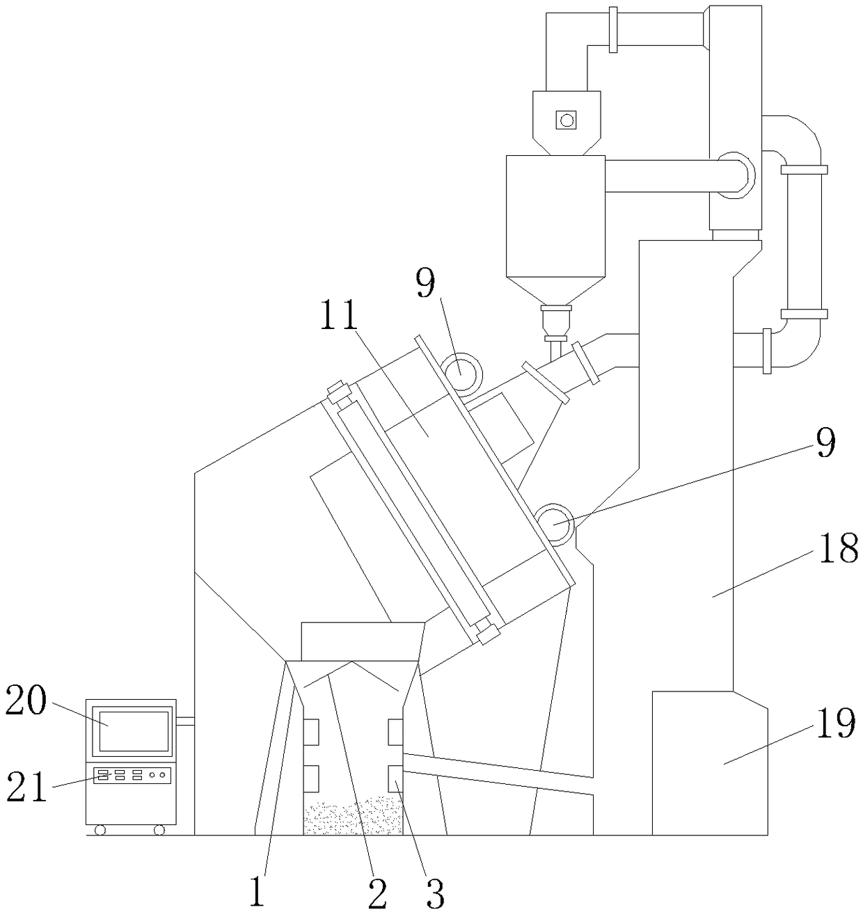 Drum-type shot blasting machine