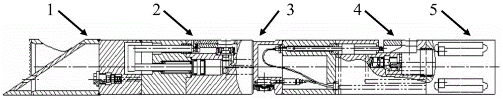 A kind of porous tube horizontal jet jet drill bit