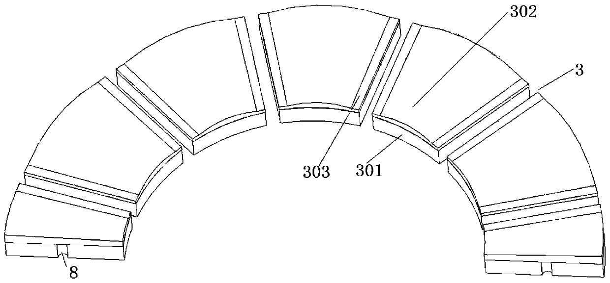 Disc type motor rotor with pole shoe composite magnetic pole structure