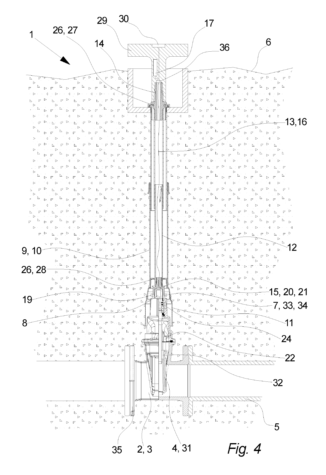 Valve arrangement, a method for identifying an underground valve of a valve arrangement and use of a use of valve arrangement