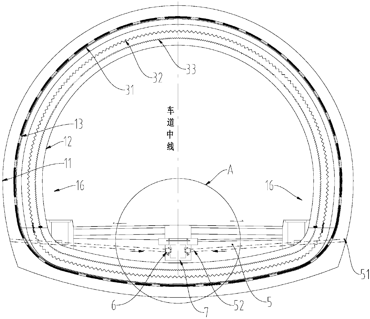 Partitioned waterproof system for water-enriching section of tunnel