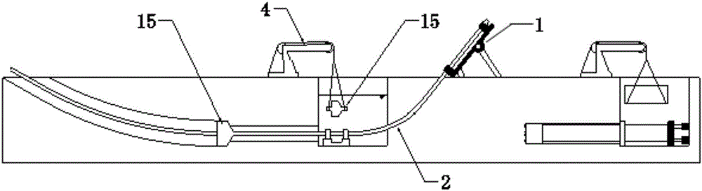 Non-excavation and top drilling combined crossing and spanning pipeline laying method