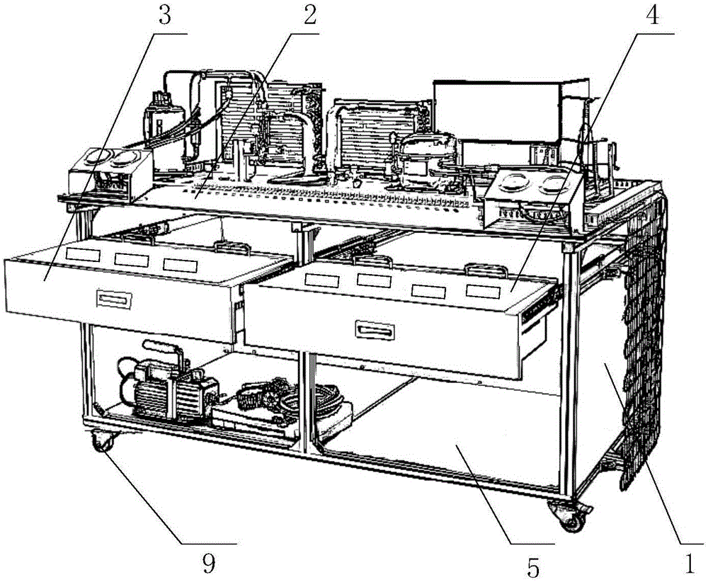 Air conditioner practical training device