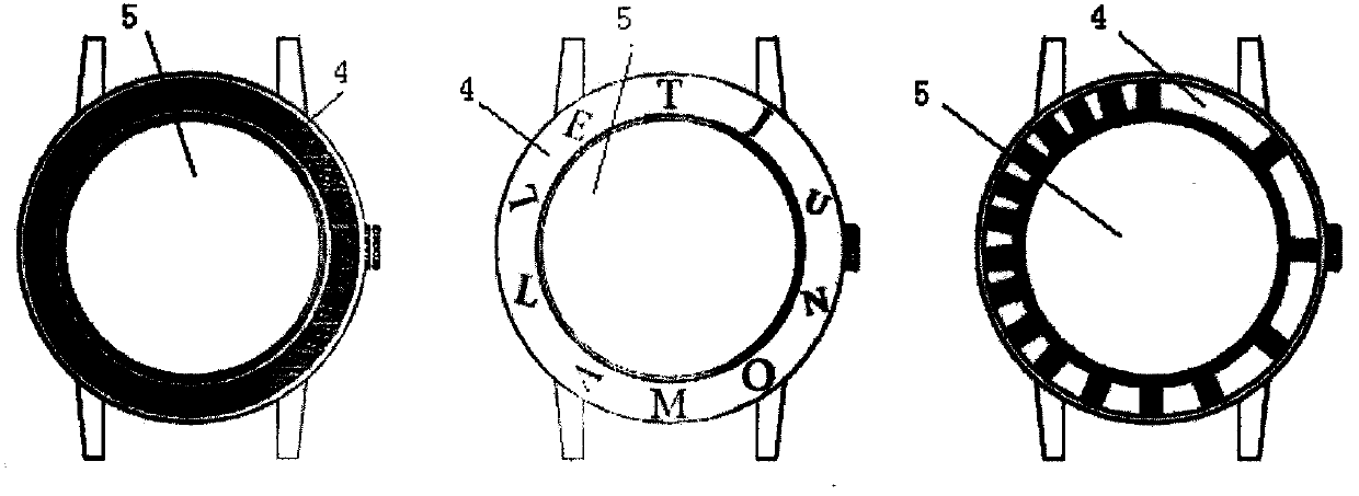 Tooth-locking type watch ring interchangeable type watch