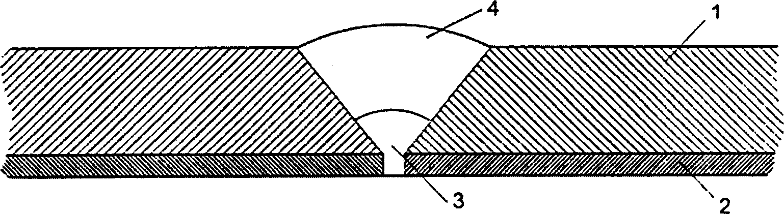 Welding method for ultra-thin composite layer low-carbon steel - austenitic stainless steel multiple tube adaptor