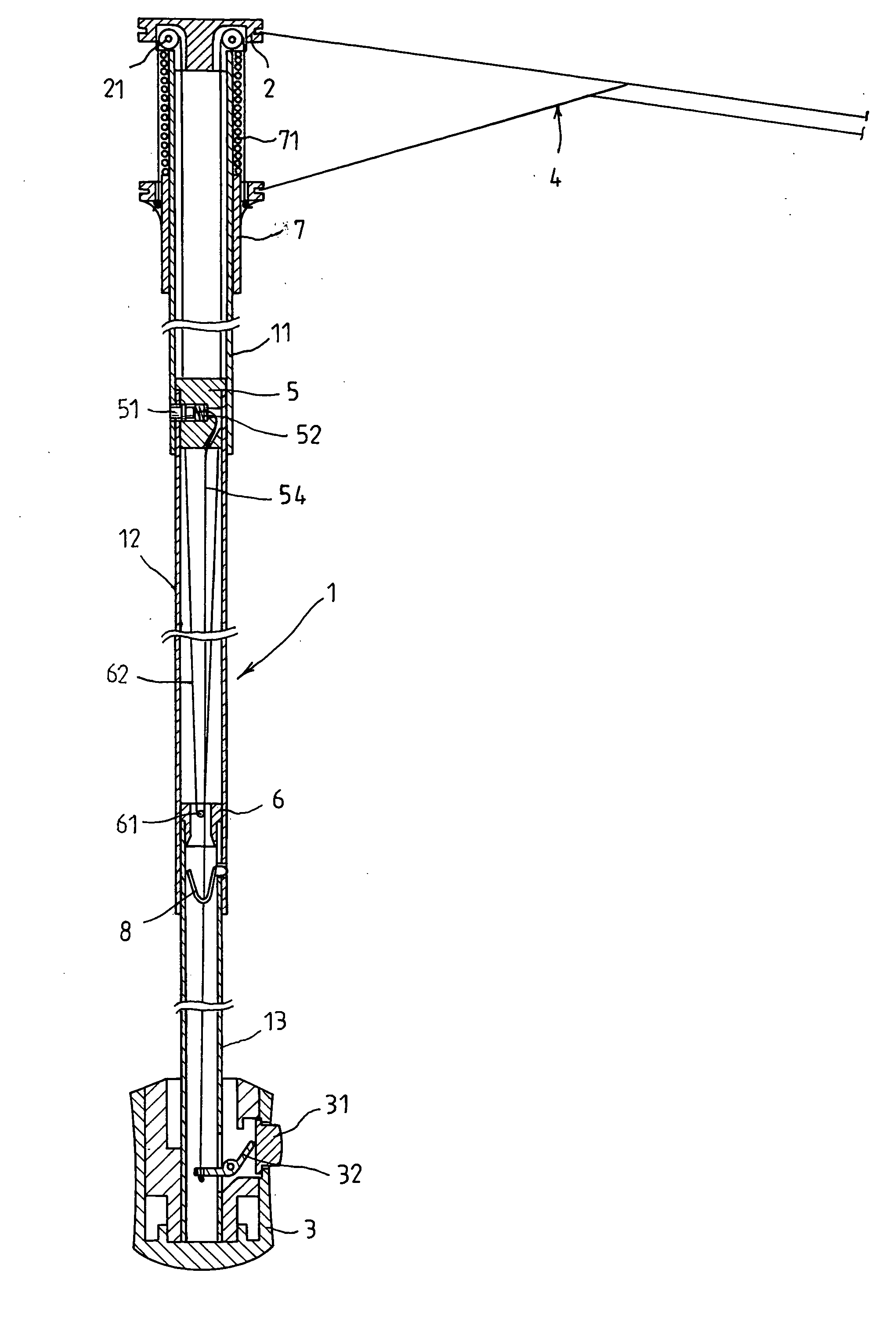 Automatic collapsed umbrella