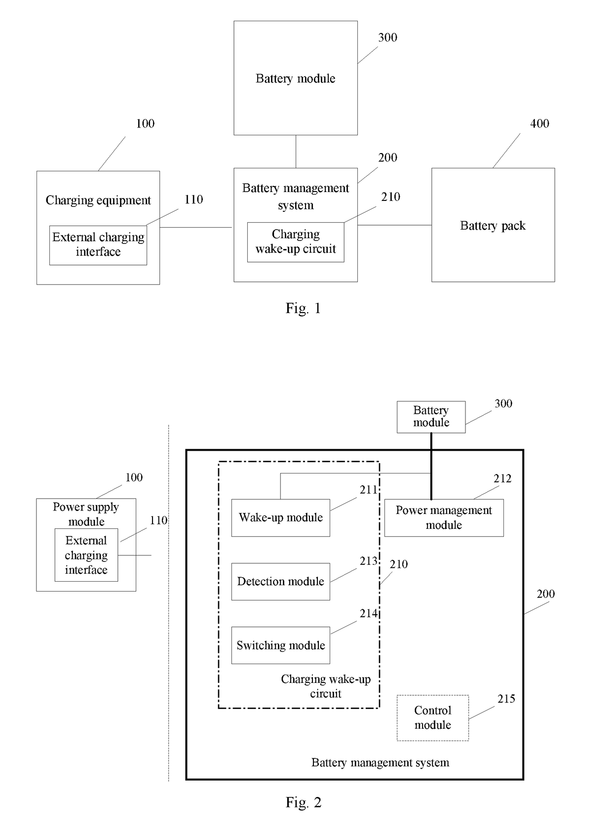 Method, battery management system and vehicle for charging awakening