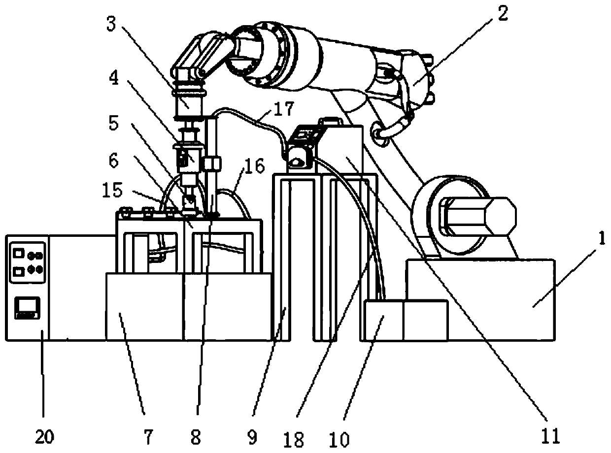 Electrolytic rotating ultrasonic magnetic composite plane polishing device