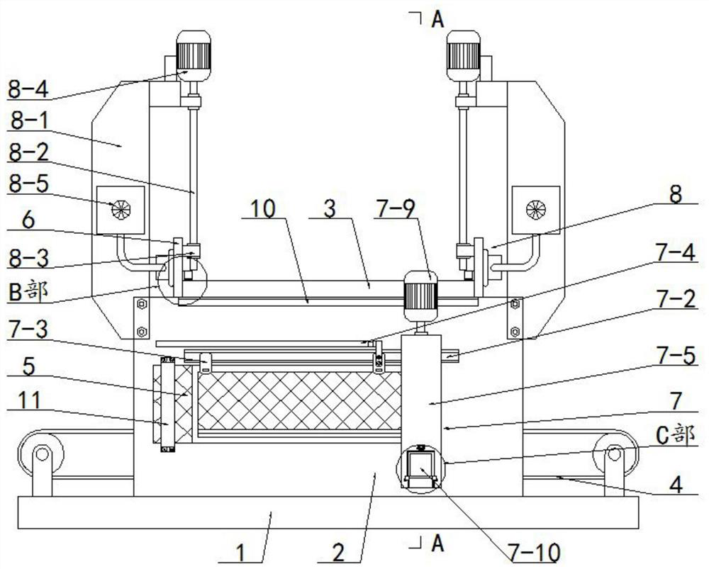 A dust-proof device for a placement machine with a dust-cleaning structure