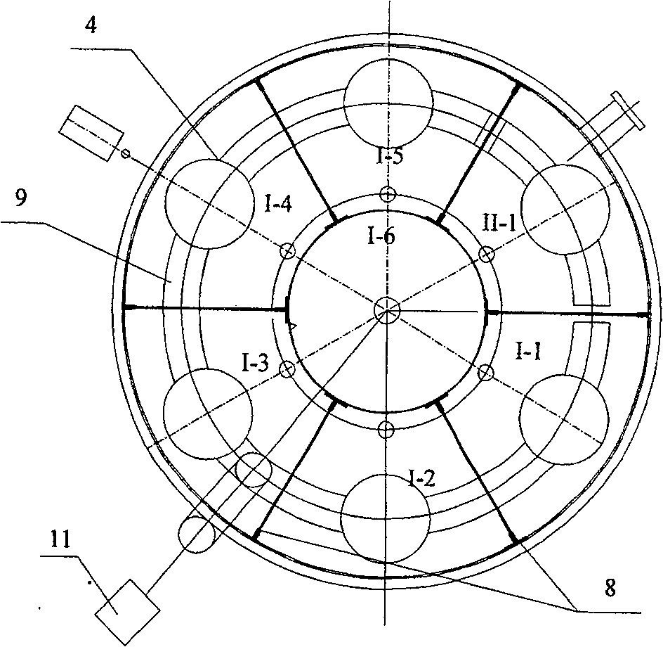 Aeration type convection mixing ink-removing flotation tank