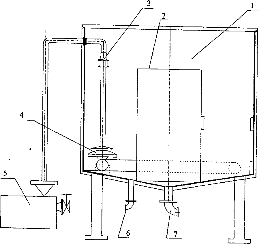 Aeration type convection mixing ink-removing flotation tank