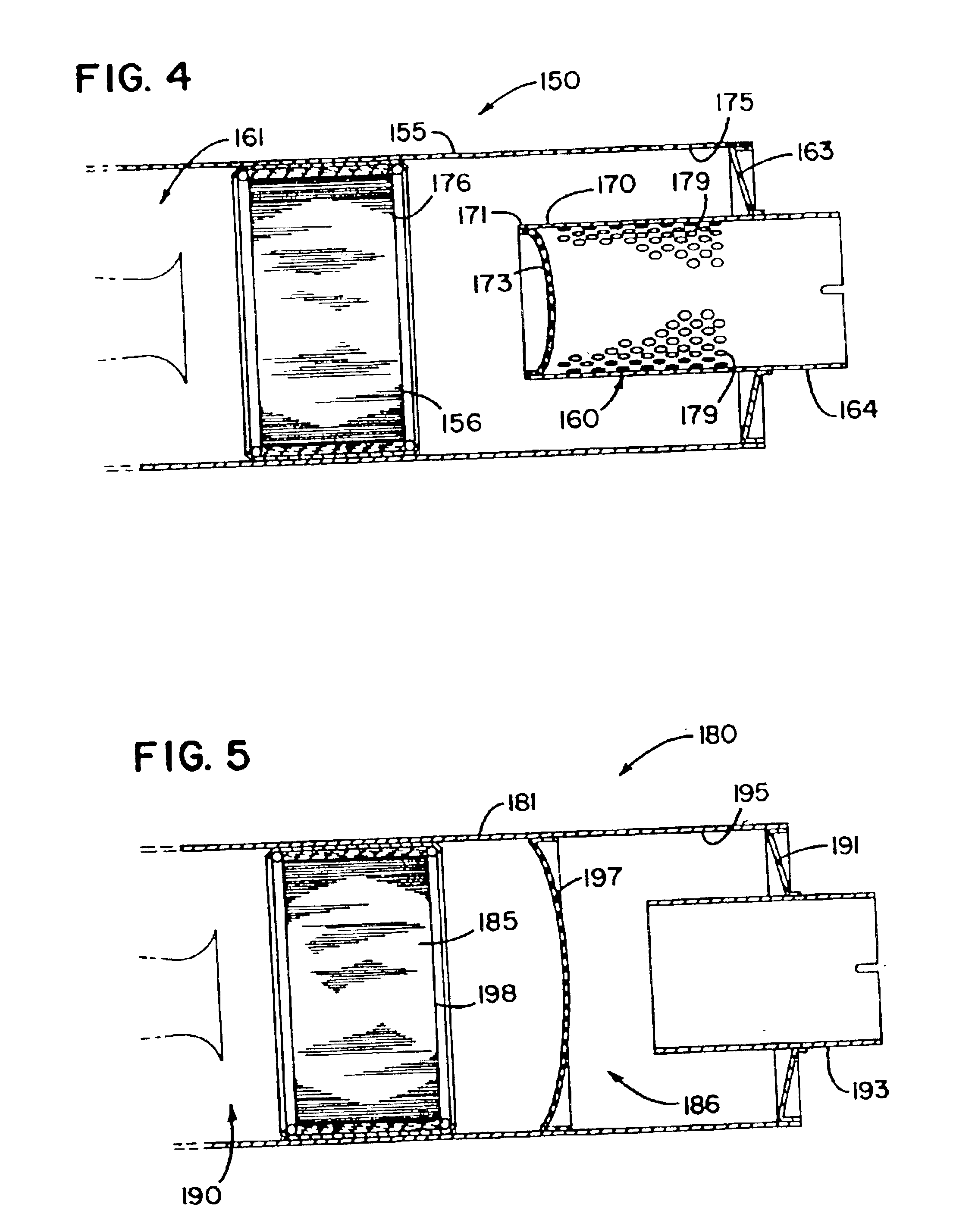 Muffler with catalytic converter arrangement; and method