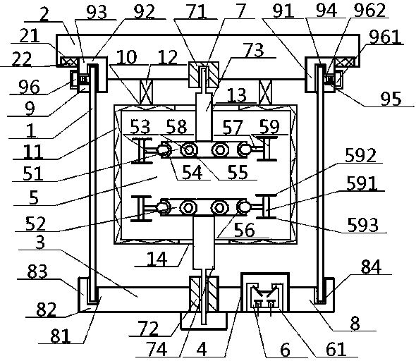 Cleaning device for powder storage device for construction