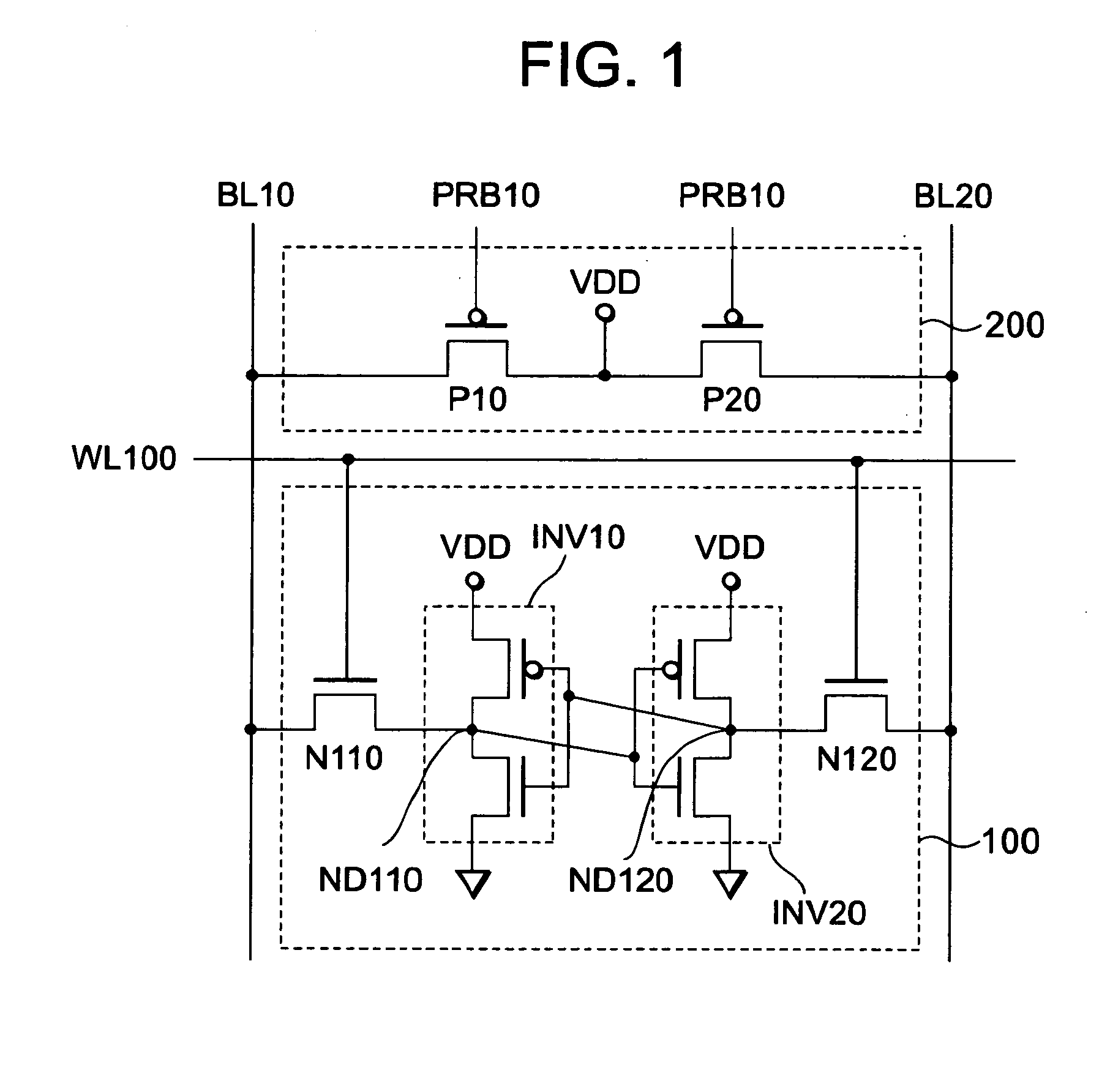 Static random access memory (SRAM) and test method of the SRAM having precharge circuit to precharge bit line