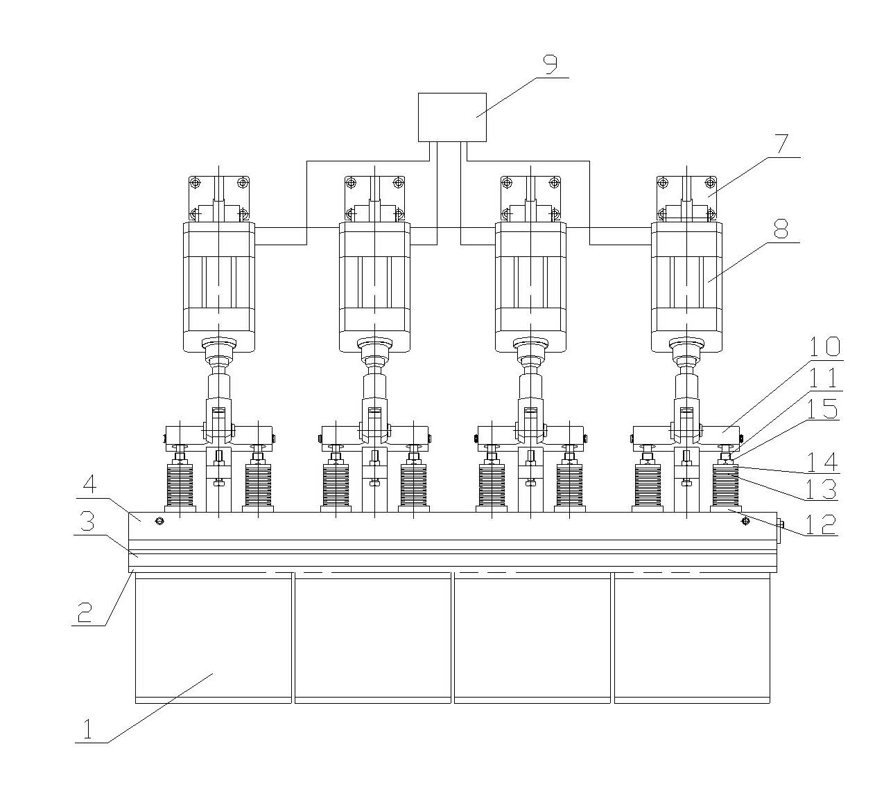 Workpiece clamping mechanism of multi-wire cutting machine