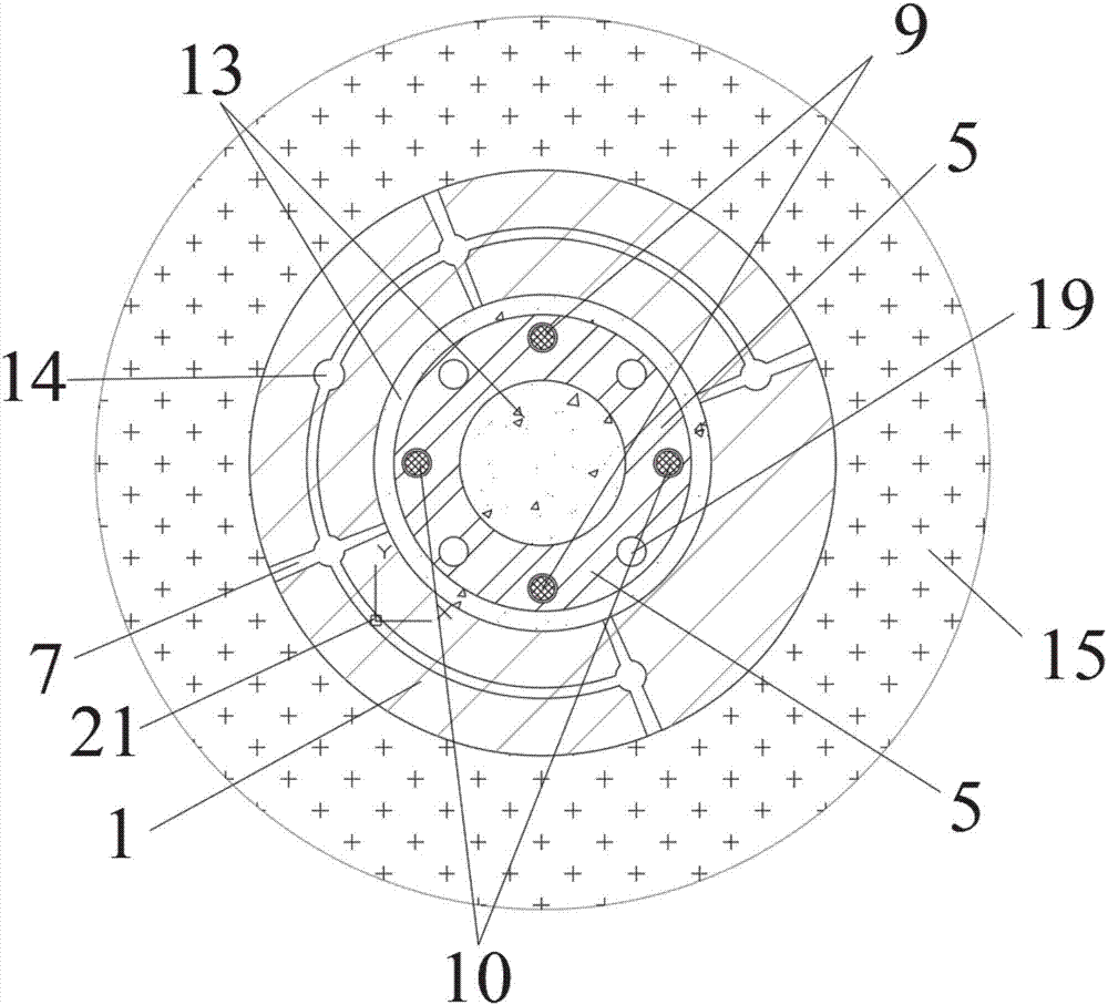 Construction method of anti-floating structure of composite prestressed pipe pile with built-in anchor cable filling core