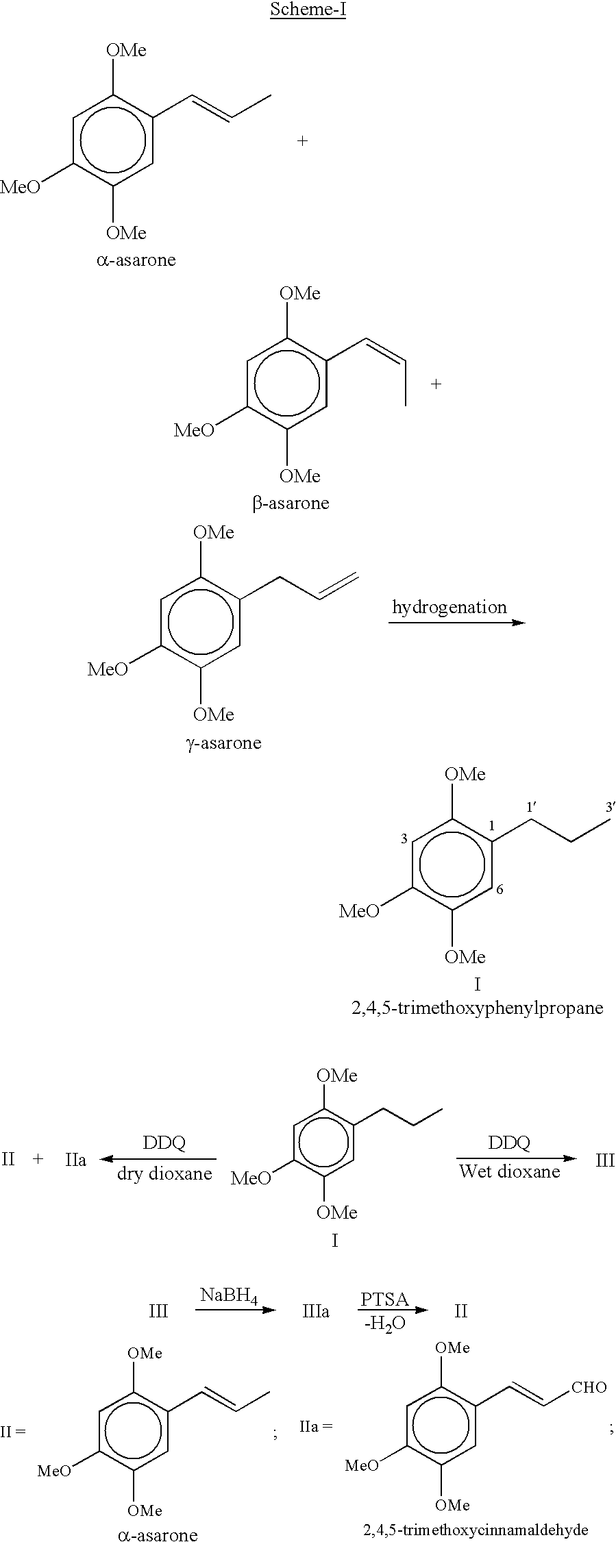 Process for the preparation of pharmacologically active alpha-asarone from toxic beta-asarone rich acorus calamus oil