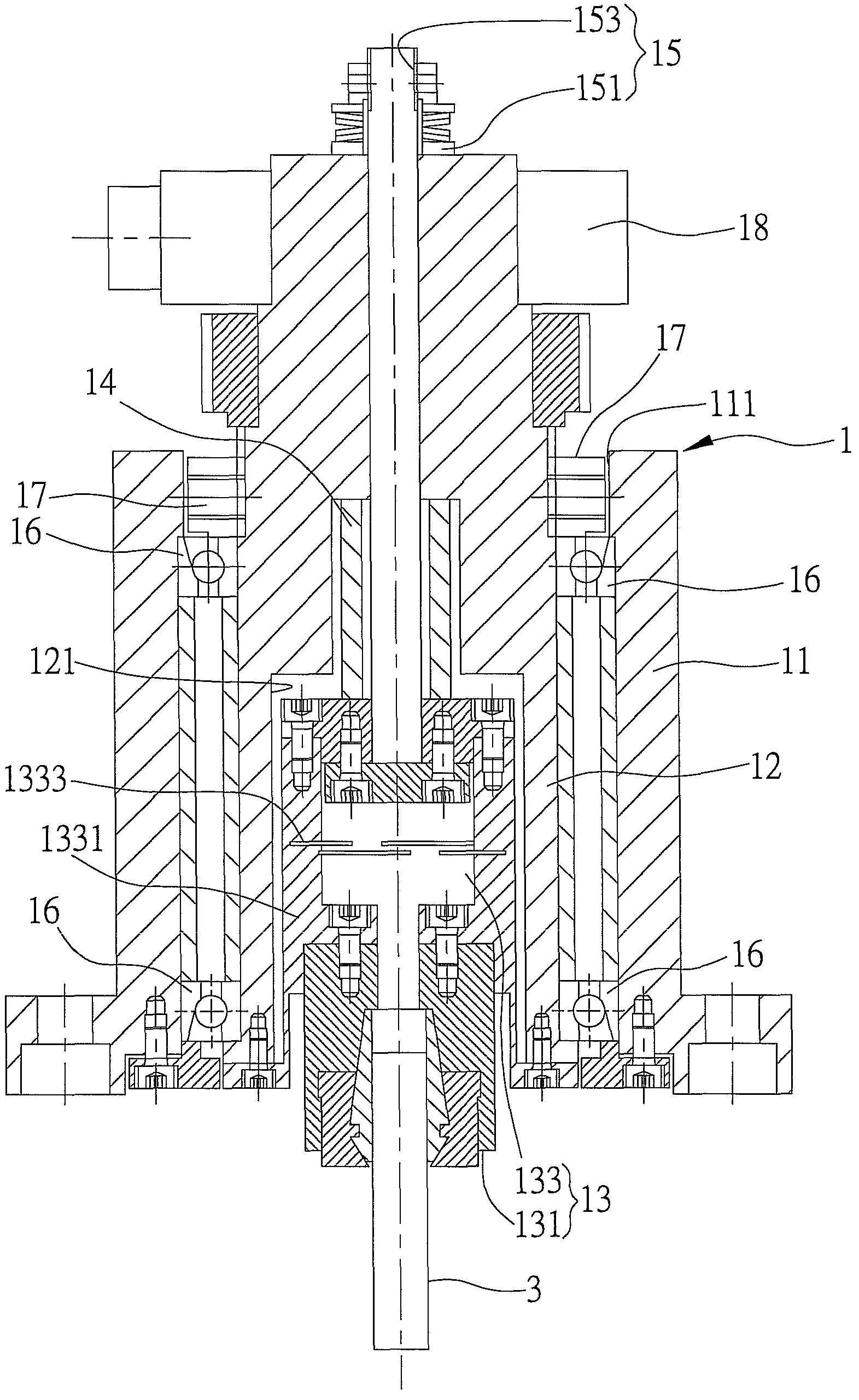 Spindle and flexible hinge used in ultrasonic machine