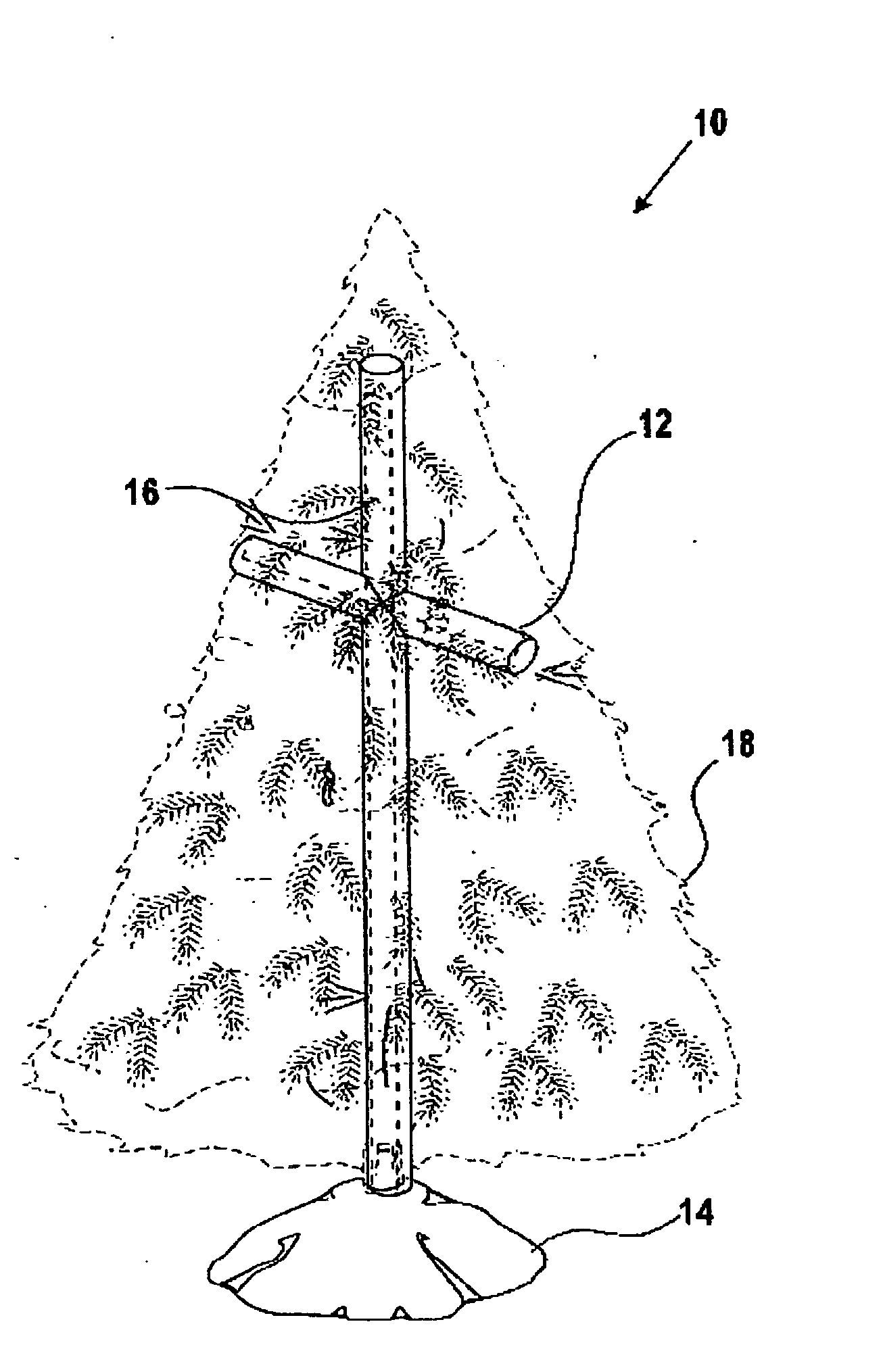 Artificial christmas tree