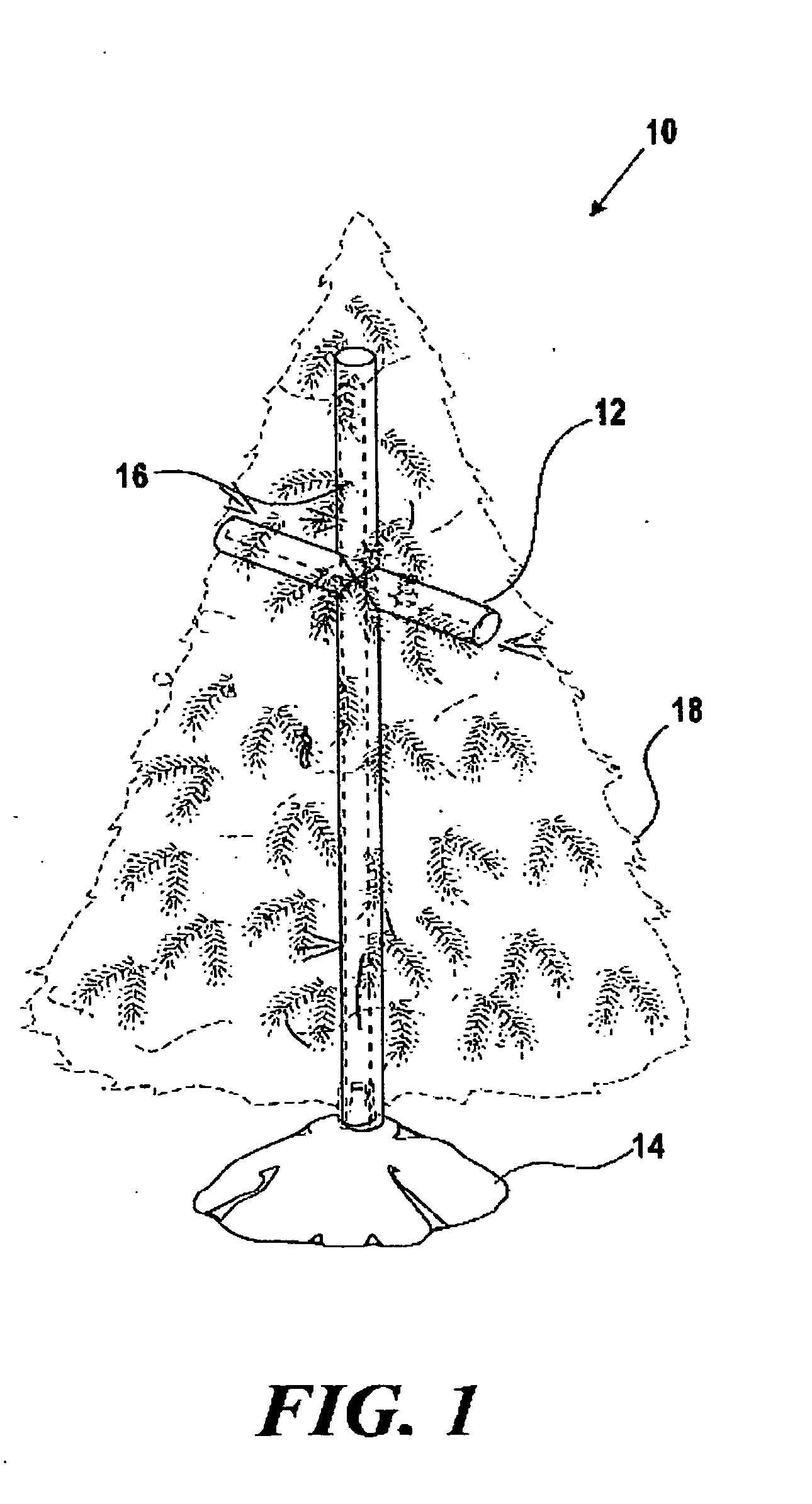 Artificial christmas tree