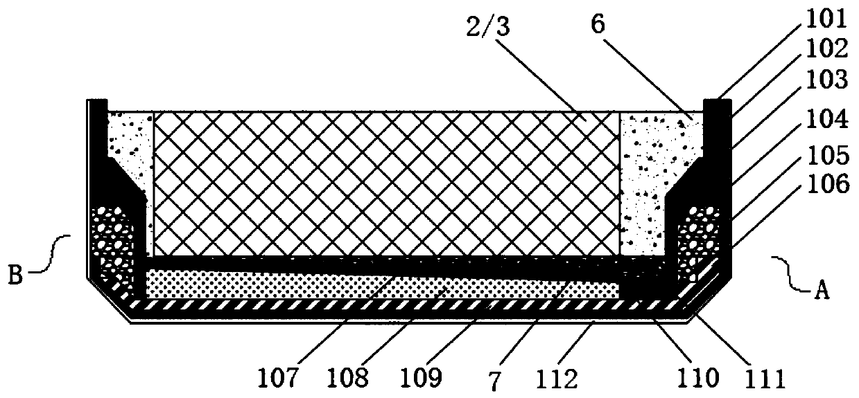 Liner structure, and aluminum electrolysis bath with liner structure