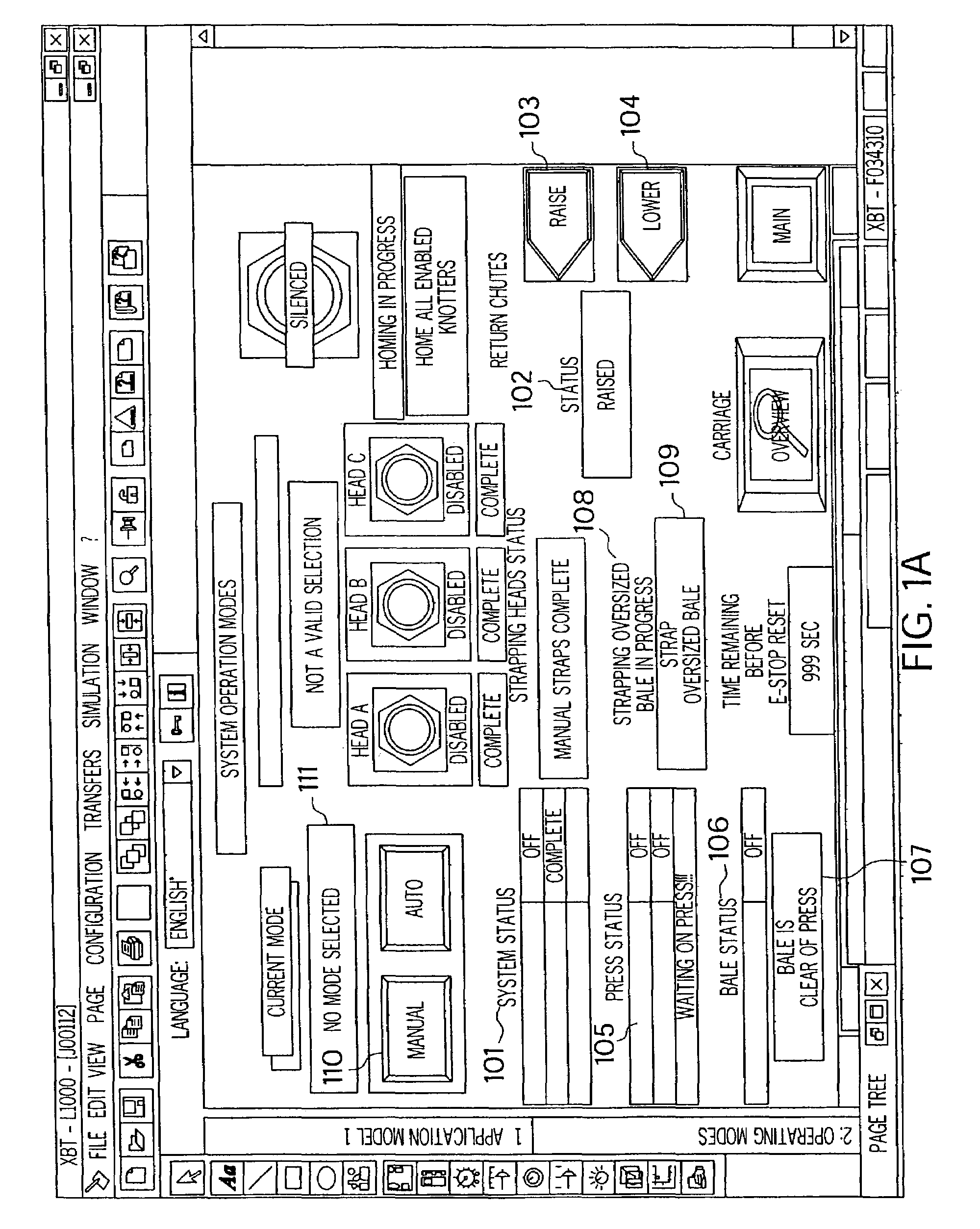 Operator input interface for baling machine