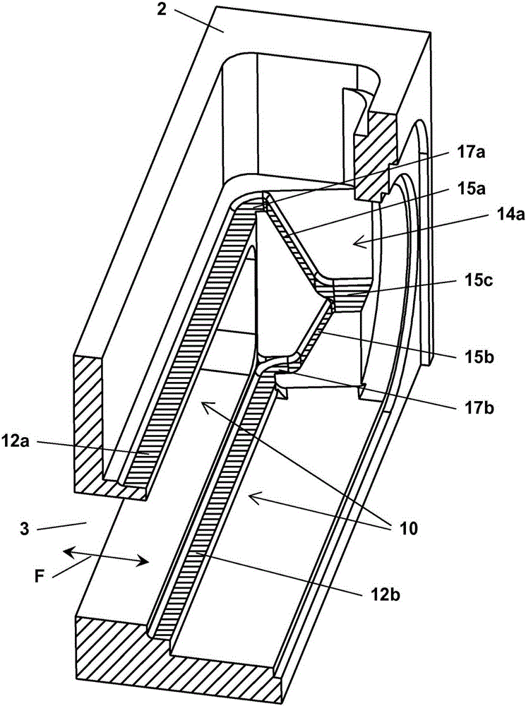 Vacuum valve and closing member that closes the flow path in an airtight manner by linear movement