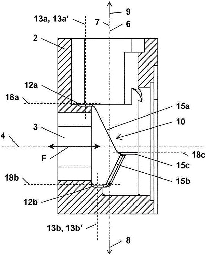 Vacuum valve and closing member that closes the flow path in an airtight manner by linear movement