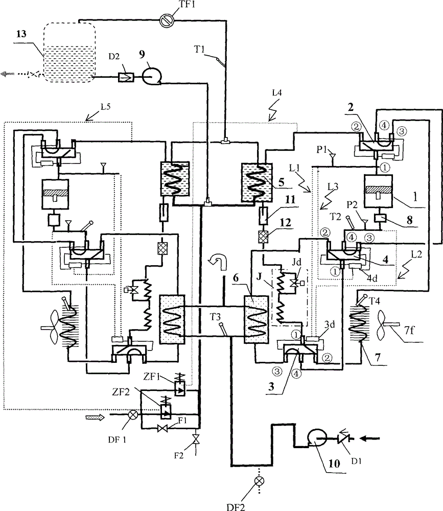 Dual-source heat pump water heater and dual-source heat pump thermal energy cascade utilization hot water all-in-one machine