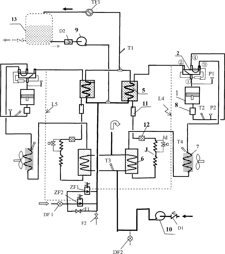 Dual-source heat pump water heater and dual-source heat pump thermal energy cascade utilization hot water all-in-one machine