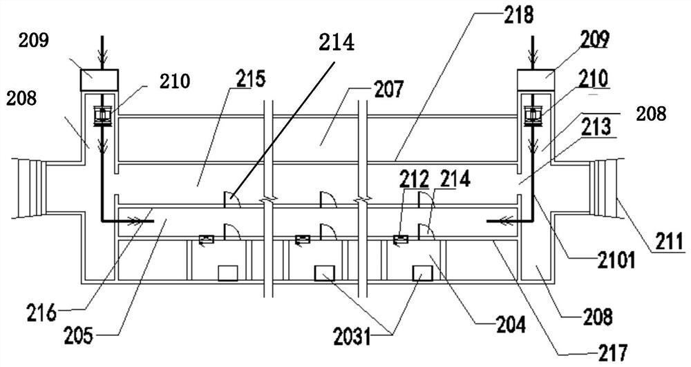 Tunnel evacuation air supply method, personnel evacuation method and evacuation air supply structure