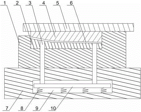 Oil tank bracket machining die