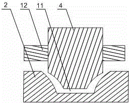 Oil tank bracket machining die