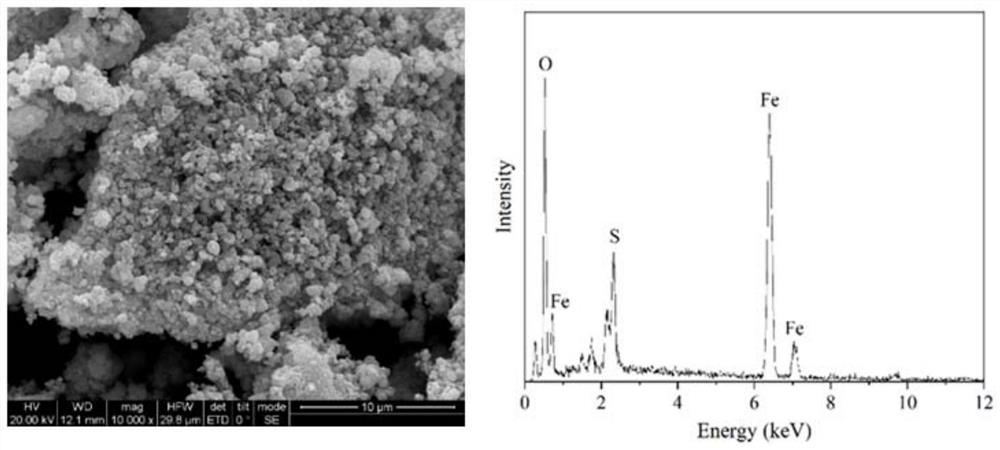 Schwertmannite for removing phosphorus in sewage and efficient synthesis method of Schwertmannite