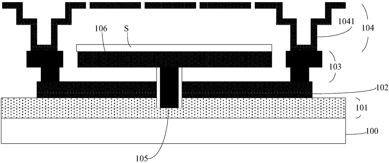 Capacitive structure and its preparation method, infrared detector with adjustable resonant band