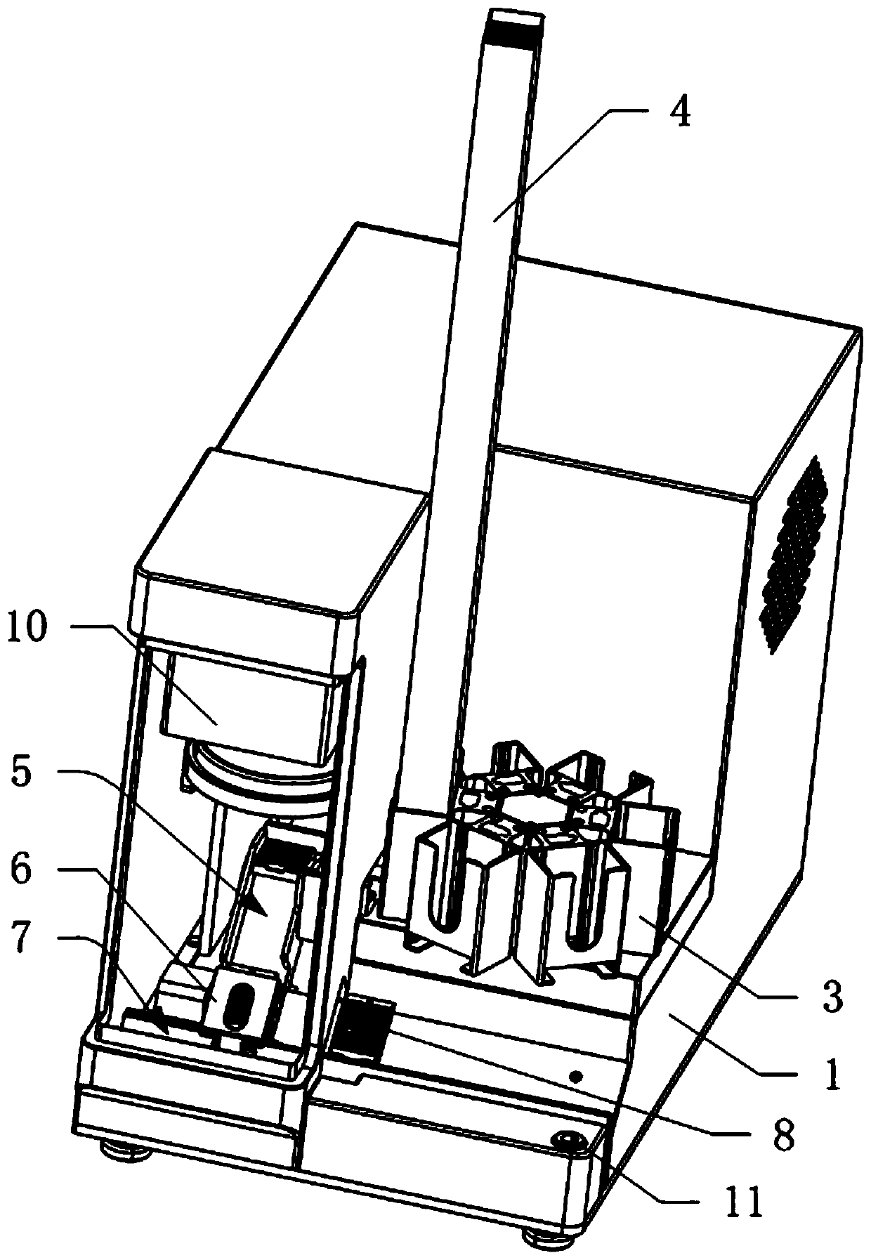 Medical embedding box laser coding machine capable of realizing multi-color printing