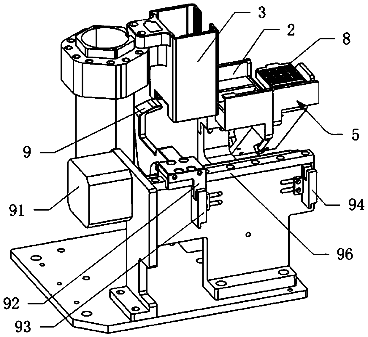 Medical embedding box laser coding machine capable of realizing multi-color printing