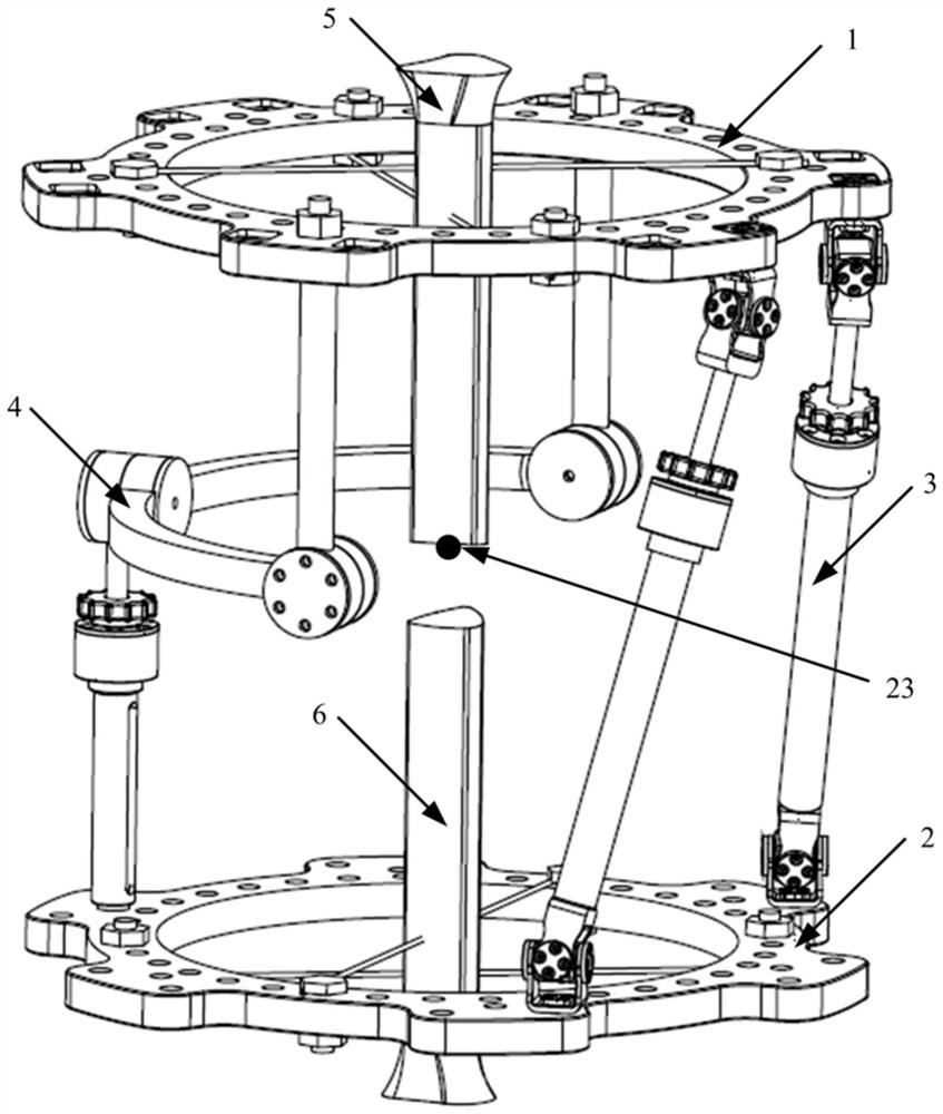 Fixed-angle-rotation-center-parallel external fixator for malformation correction of shinbone