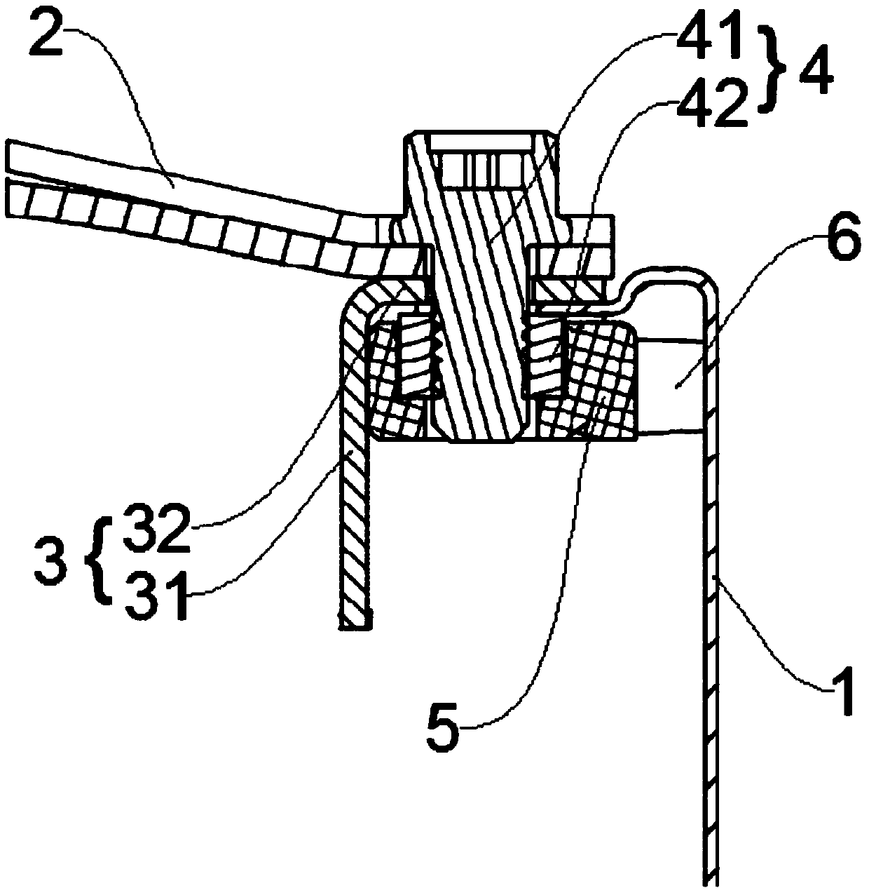 Washing machine fixing mechanism and washing machine